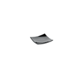 Black Glass Miniature Plate - 10 cm x 10 cm - Set of 12 | 5034.01