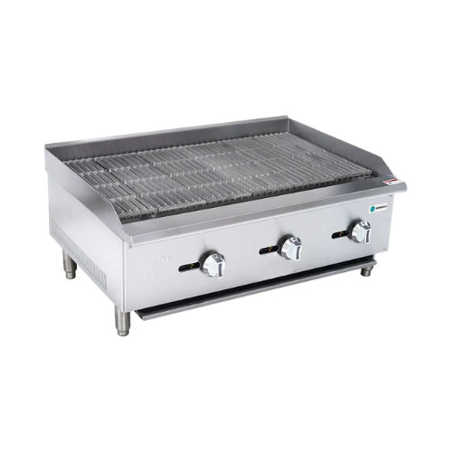 Hurakan 36'' Gas Charbroiler, Heavy Duty - HKN-CBG36H