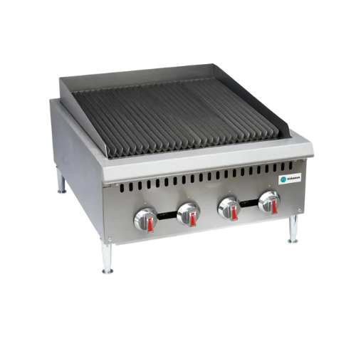 Hurakan 24'' Gas Charbroiler, Lava Rock - HKN-GLB24LA