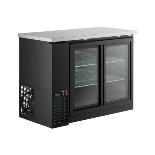 Hurakan 48'' Back Bar Cooler w/ Sliding Glass Door - HKN-GBB2448GSE