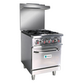 Hurakan 24" Commerical Gas Range, 4x Burner - HKN-XRFG24O4A