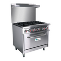 Hurakan 36" Commerical Gas Range, 6x Burner - HKN-XRFG36O6