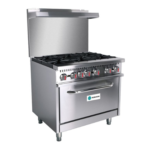Hurakan 36" Commerical Gas Range, 6x Burner - HKN-XRFG36O6