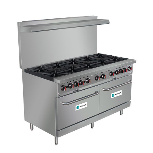 Hurakan 60" Commercial Gas Range, 10x Burner - HKN-XRFG60O10A