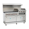 Hurakan 60'' Gas Range, 6 burners, Griddle & Broiler - HKN-XRFG60O6GB24A