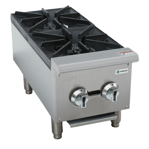 Hurakan 12'' Gas Hot Plate 2 Burner - HKN-XRCG12-2A