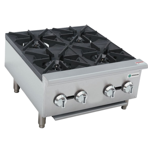 Hurakan 24'' Gas Hot Plate 4 Burner - HKN-XRCG24-4A
