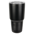 Personalized 30 oz. Black Vacuum Insulated Ringneck Tumbler with Clear Lid