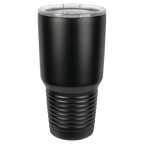 Personalized 30 oz. Black Vacuum Insulated Ringneck Tumbler with Clear Lid