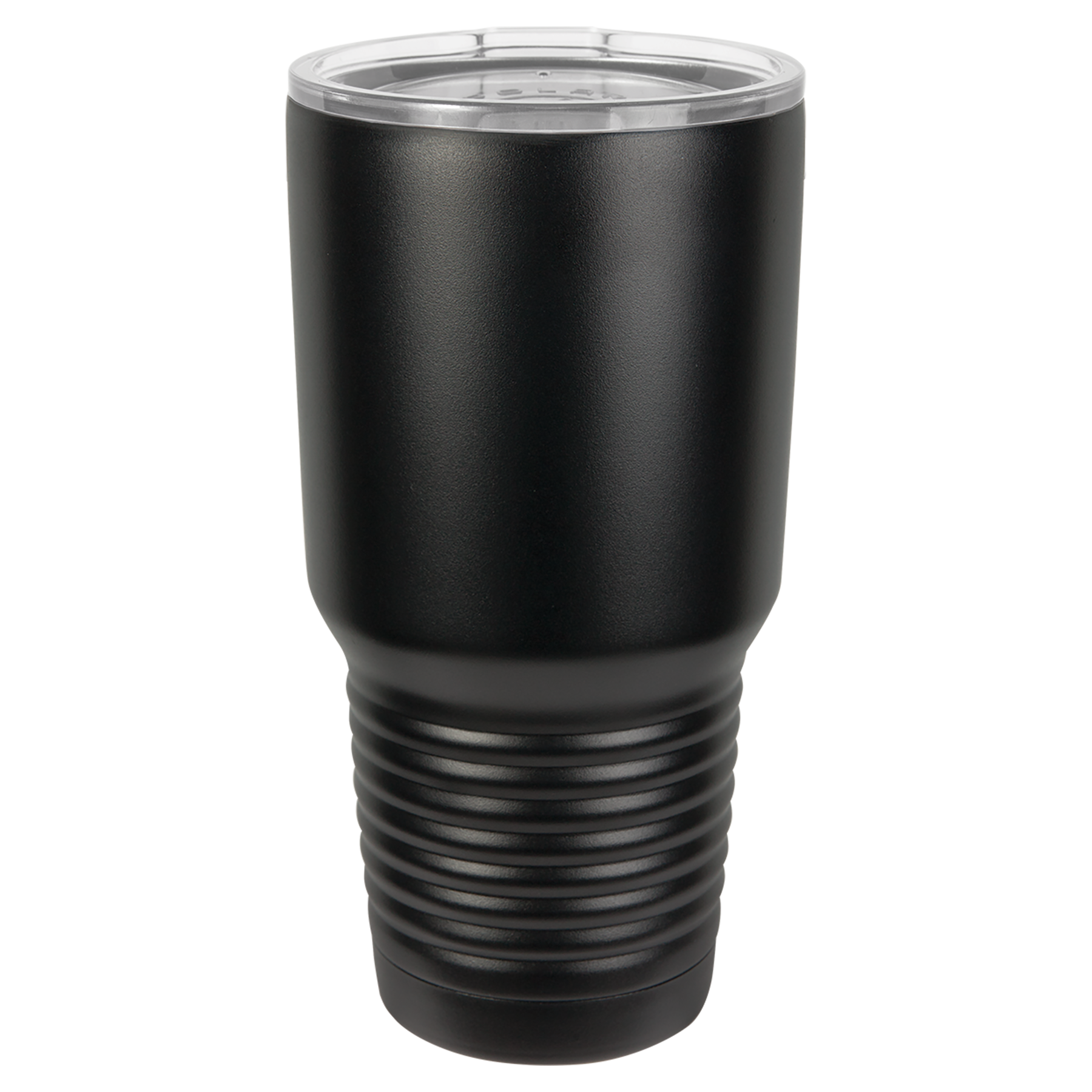 Personalized 30 oz. Black Vacuum Insulated Ringneck Tumbler with Clear Lid