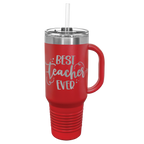 Polar Camel™ 40 oz. Travel Mug with Handle, Straw Included - Personalized