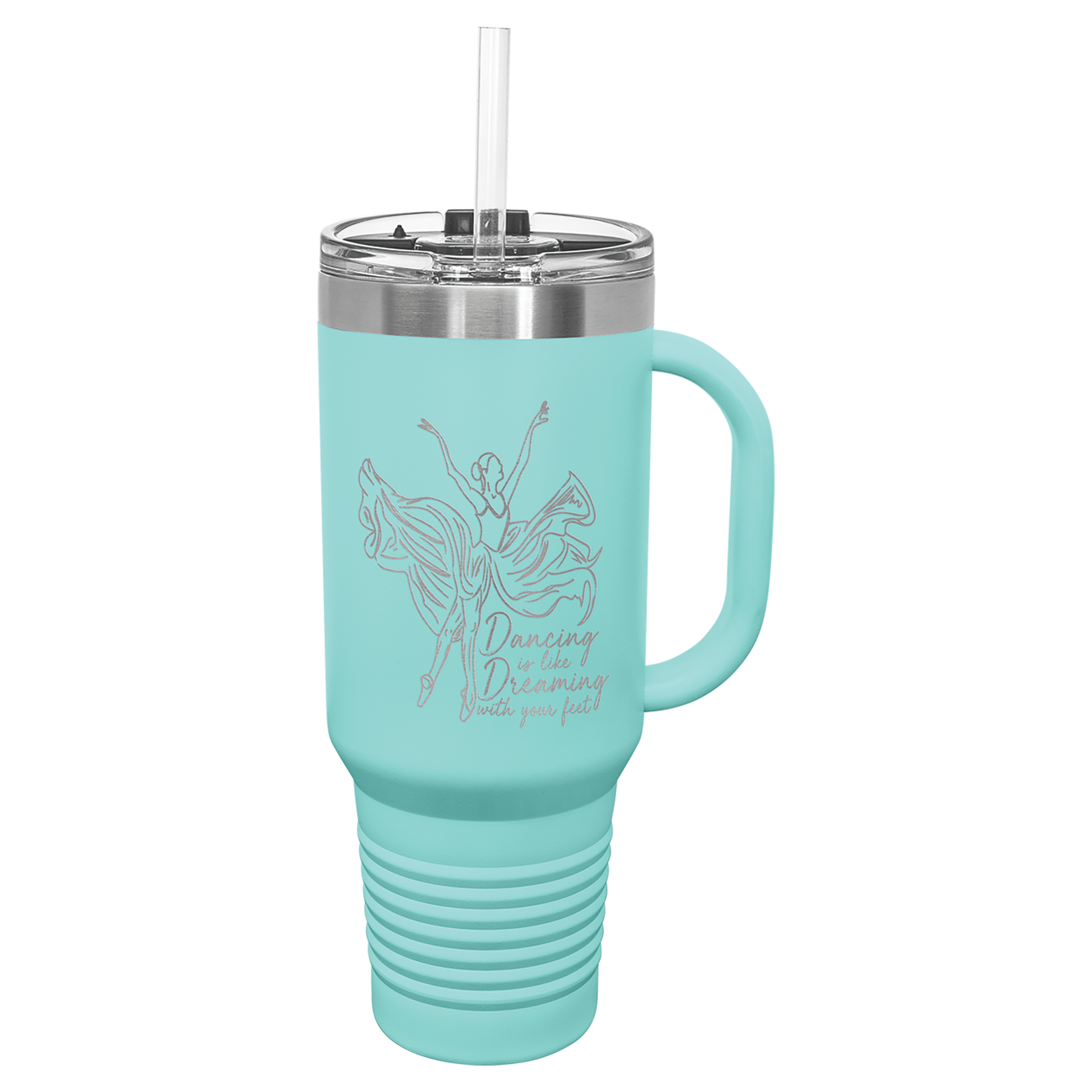 Polar Camel™ 40 oz. Travel Mug with Handle, Straw Included - Personalized