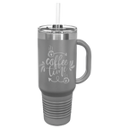 Polar Camel™ 40 oz. Travel Mug with Handle, Straw Included - Personalized