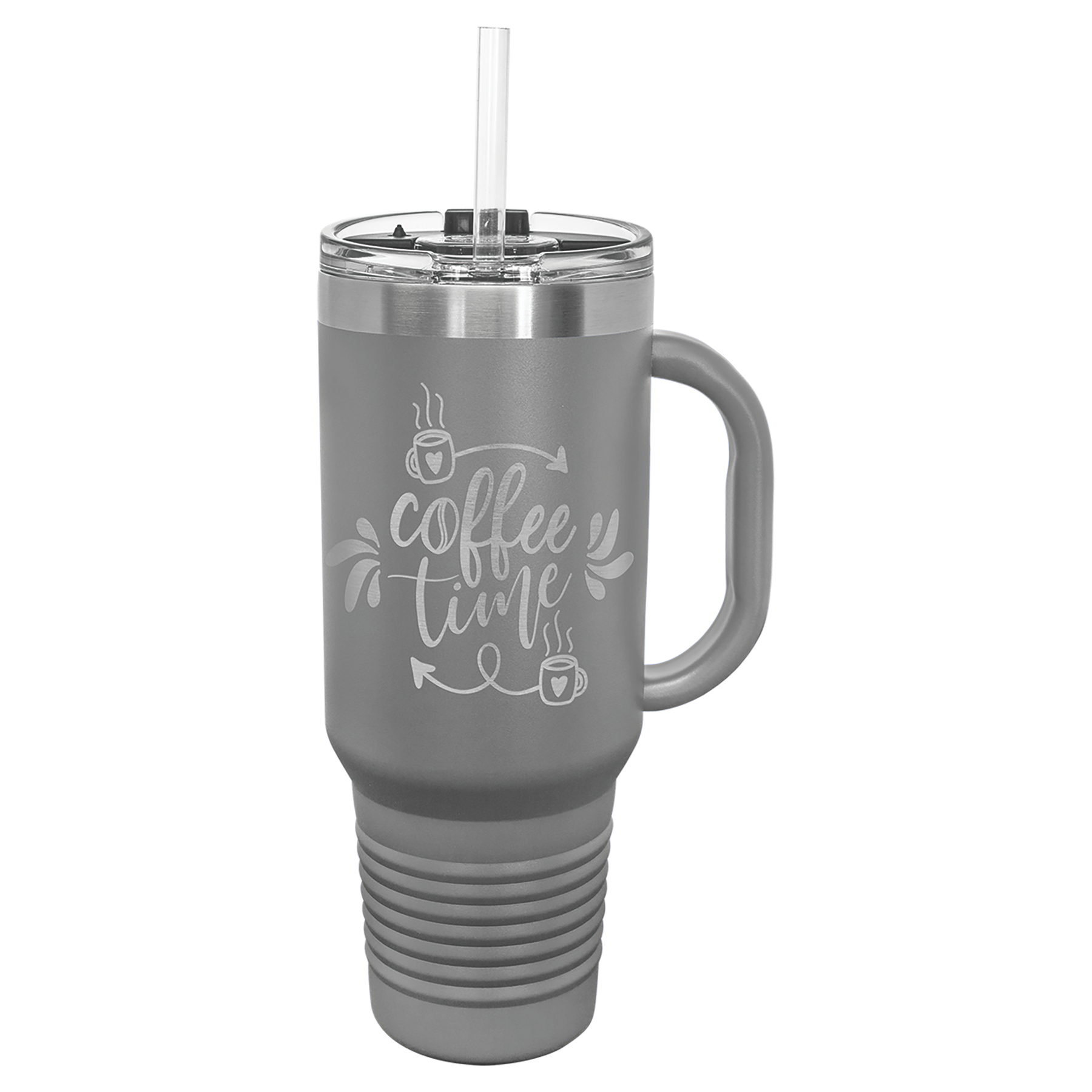 Polar Camel™ 40 oz. Travel Mug with Handle, Straw Included - Personalized