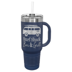 Polar Camel™ 40 oz. Travel Mug with Handle, Straw Included - Personalized