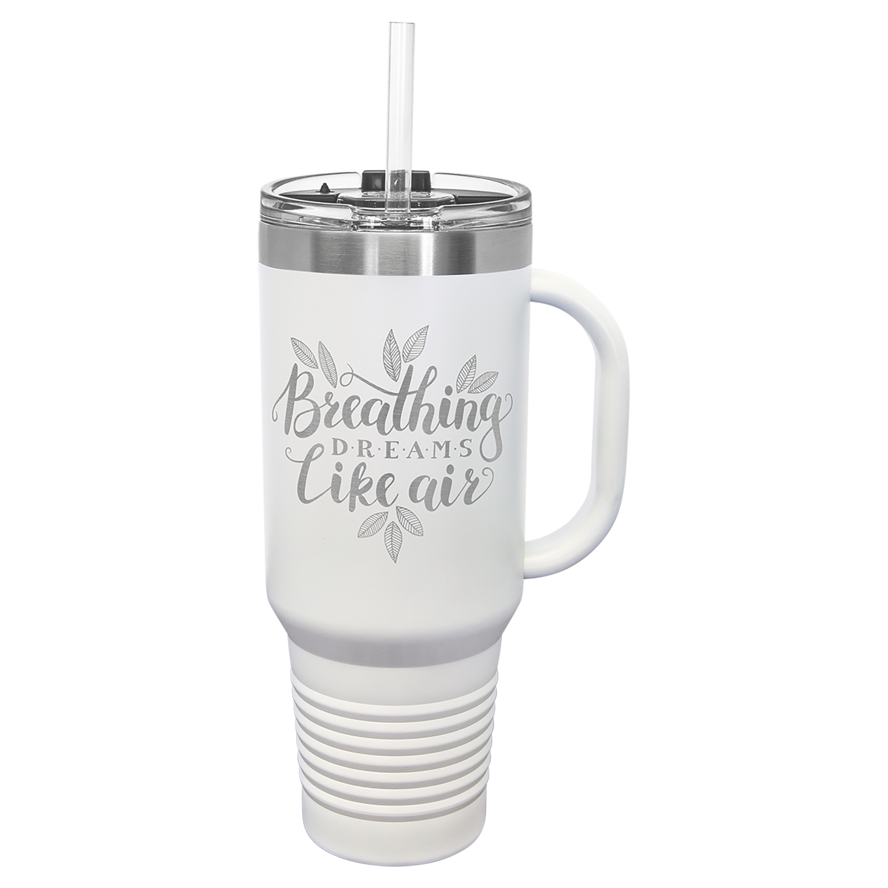 Polar Camel™ 40 oz. Travel Mug with Handle, Straw Included - Personalized