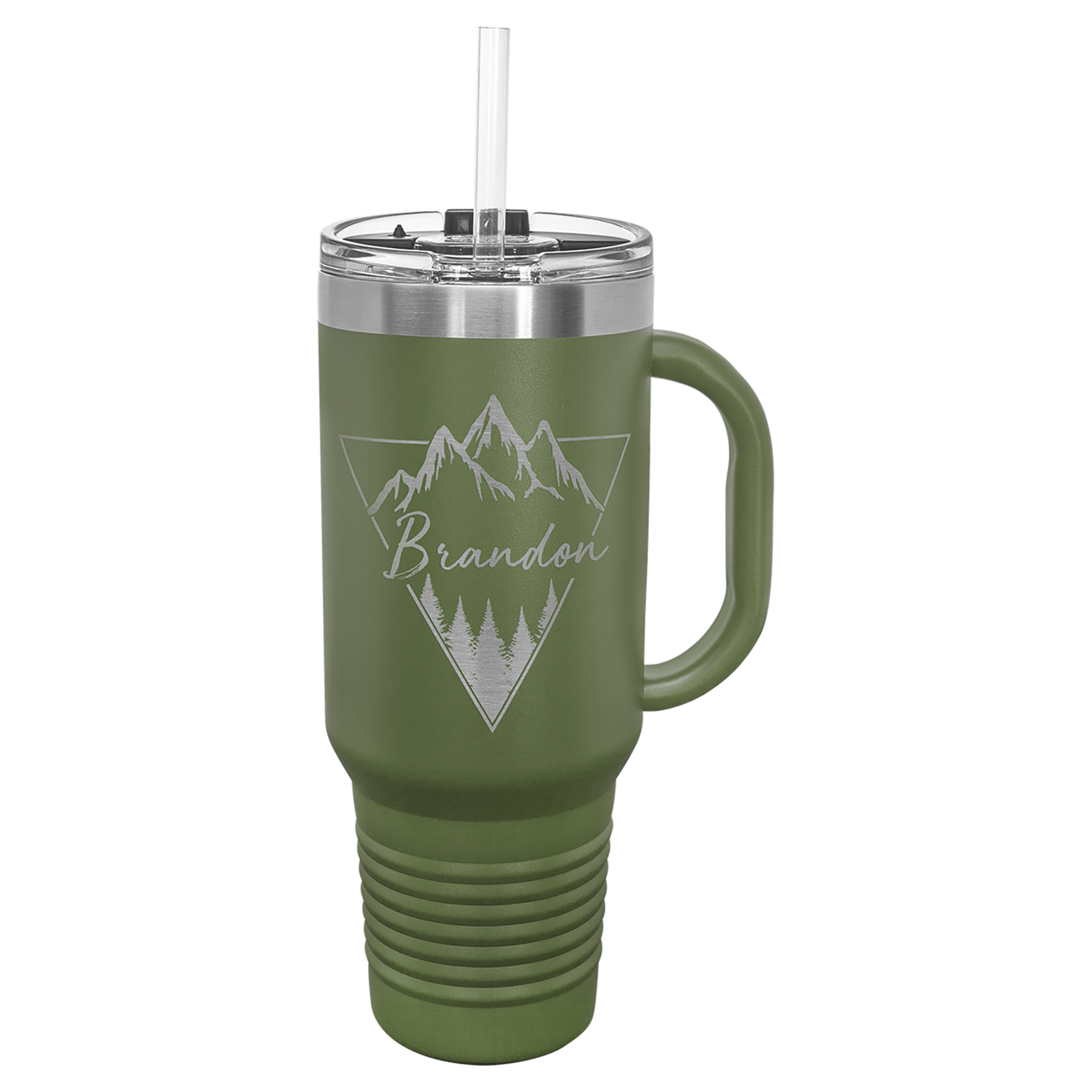 Polar Camel™ 40 oz. Travel Mug with Handle, Straw Included - Personalized