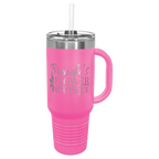 Polar Camel™ 40 oz. Travel Mug with Handle, Straw Included - Personalized