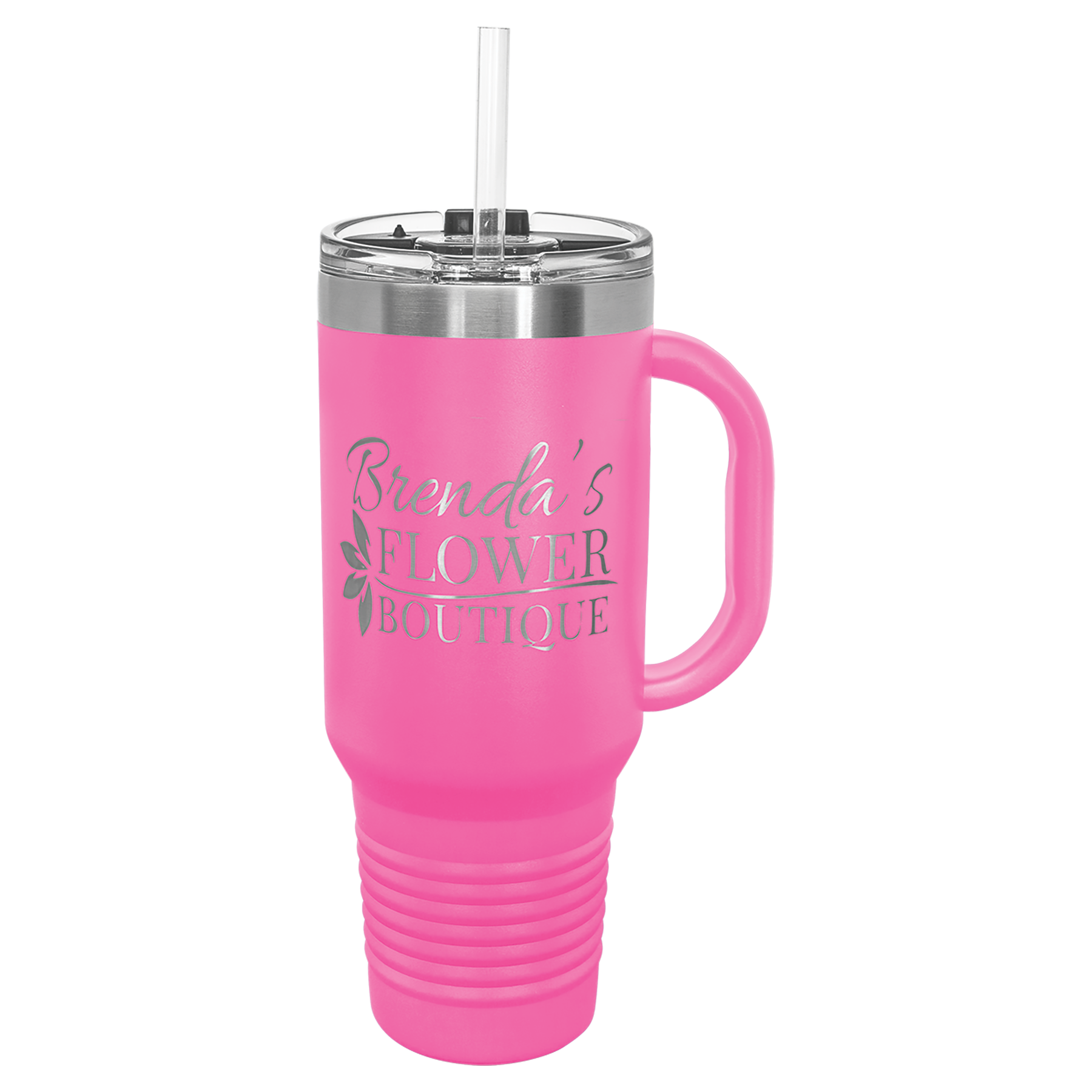Polar Camel™ 40 oz. Travel Mug with Handle, Straw Included - Personalized