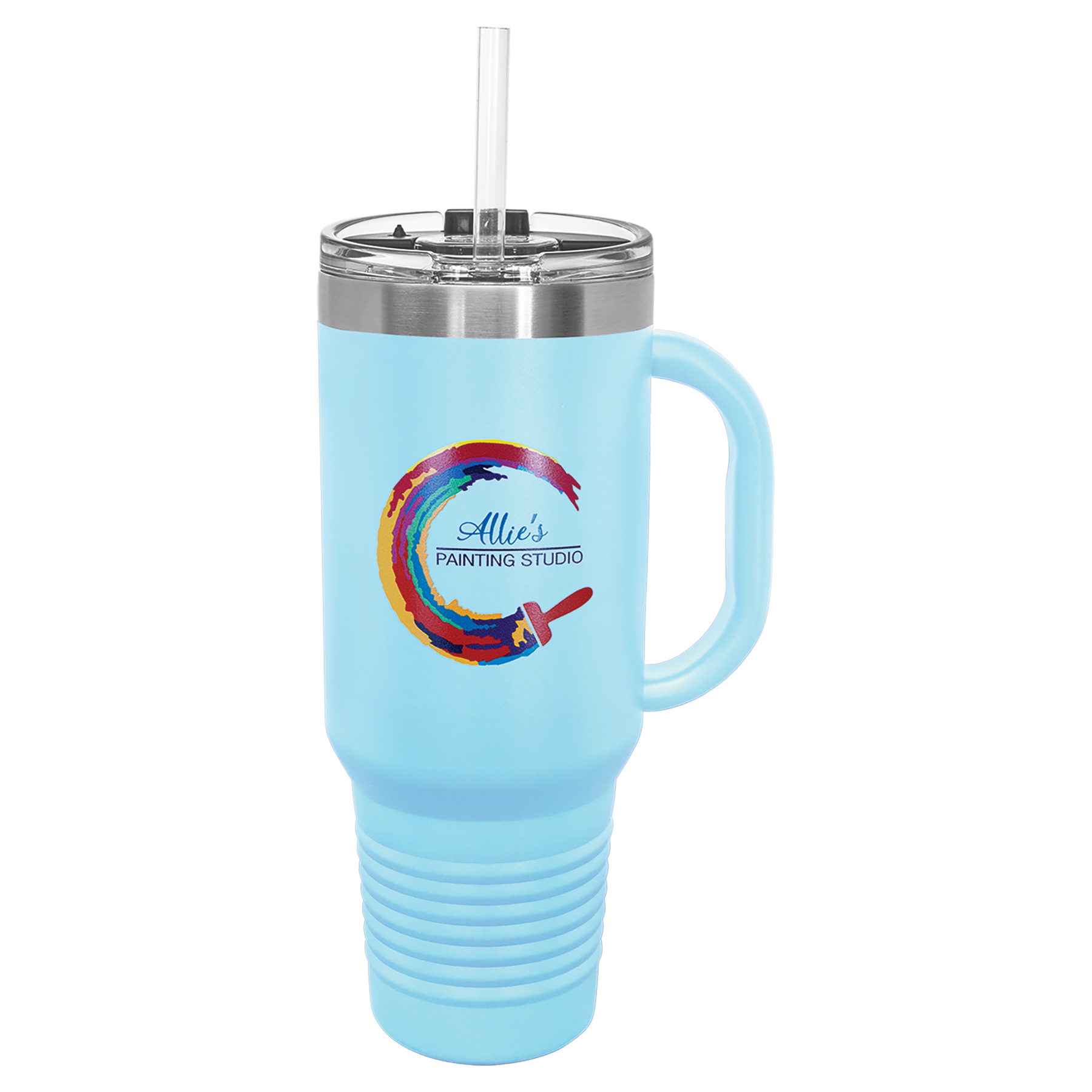 Polar Camel™ 40 oz. Travel Mug with Handle, Straw Included - Personalized