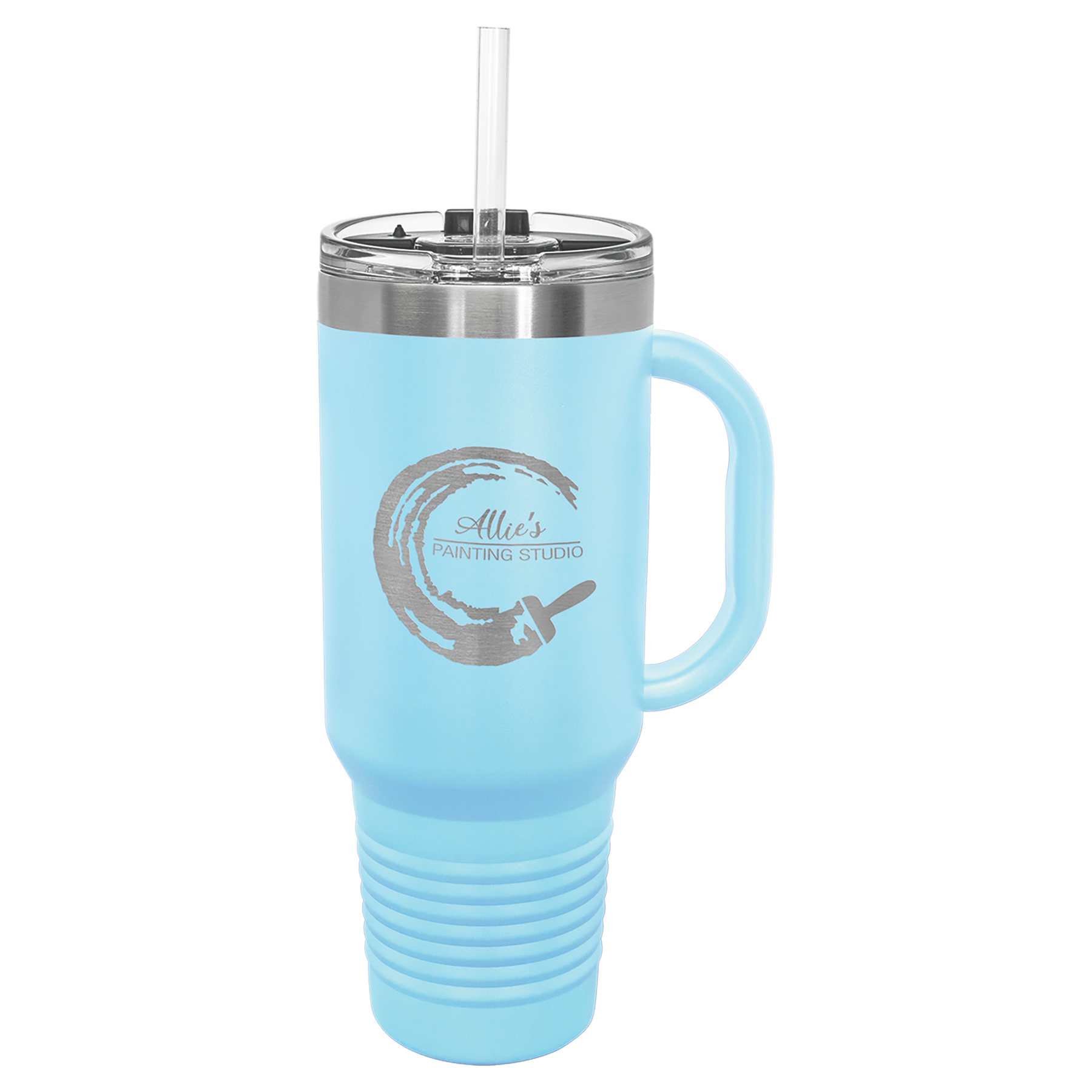 Polar Camel™ 40 oz. Travel Mug with Handle, Straw Included - Personalized