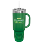 Polar Camel™ 40 oz. Travel Mug with Handle, Straw Included - Personalized