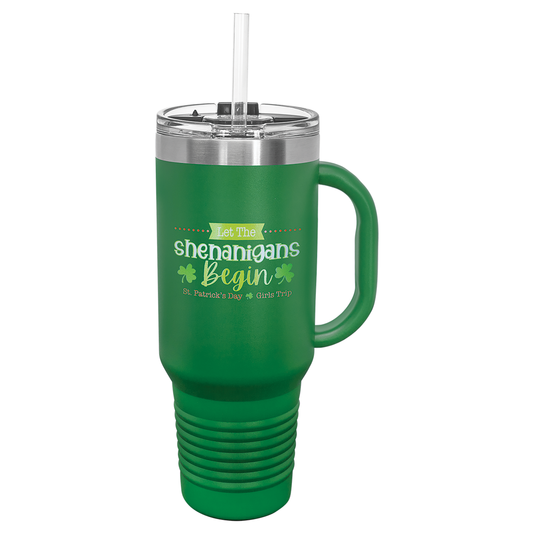 Polar Camel™ 40 oz. Travel Mug with Handle, Straw Included - Personalized