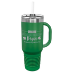 Polar Camel™ 40 oz. Travel Mug with Handle, Straw Included - Personalized