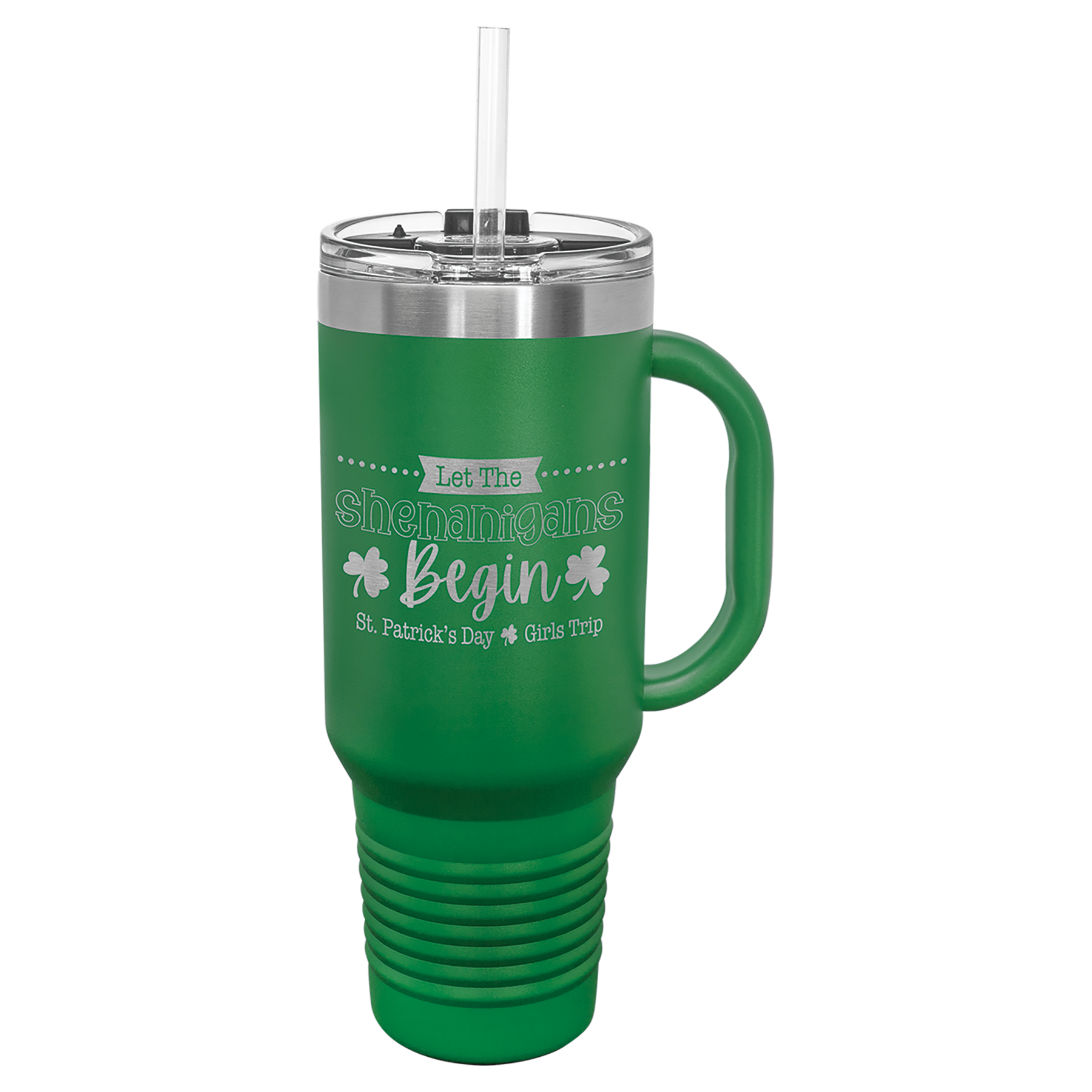 Polar Camel™ 40 oz. Travel Mug with Handle, Straw Included - Personalized