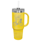 Polar Camel™ 40 oz. Travel Mug with Handle, Straw Included - Personalized