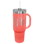 Polar Camel™ 40 oz. Travel Mug with Handle, Straw Included - Personalized